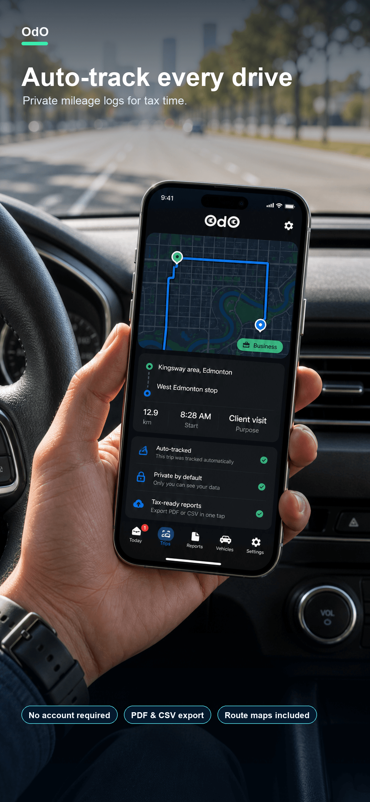 OdO auto tracking screenshot